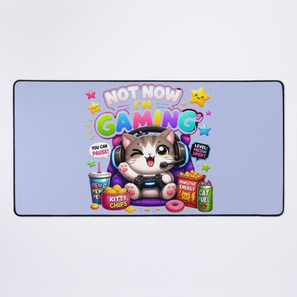 Item preview, Not Now I'm Gaming Cute Cat Sticker designed and sold by Stylestickers55.