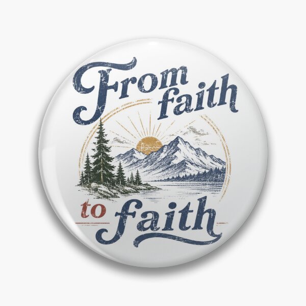 Item preview, From faith to faith - Vintage Mountain Landscape Graphic designed and sold by Faithloveshop.