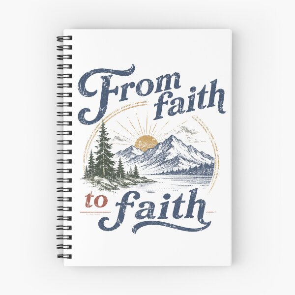 Item preview, From faith to faith - Vintage Mountain Landscape Graphic designed and sold by Faithloveshop.