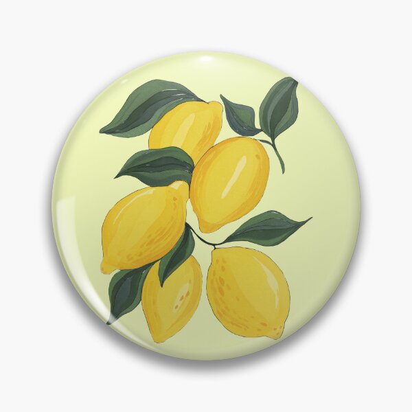 Item preview, Five Watercolor Lemons with Leaves – Mediterranean Citrus Illustration designed and sold by EmeraldeaArt.