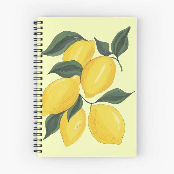 Item preview, Five Watercolor Lemons with Leaves – Mediterranean Citrus Illustration designed and sold by EmeraldeaArt.
