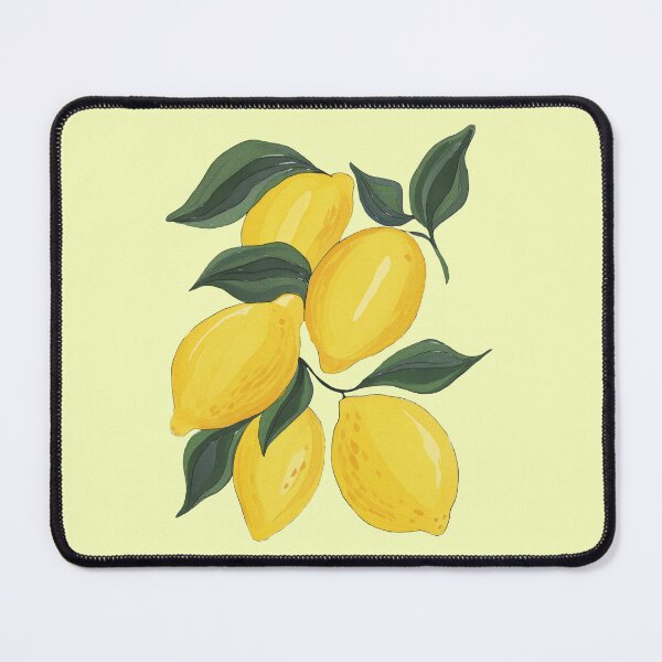 Item preview, Five Watercolor Lemons with Leaves – Mediterranean Citrus Illustration designed and sold by EmeraldeaArt.