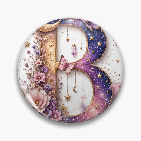 Item preview, Celestial Floral Letter B designed and sold by DaryaArtFrance.