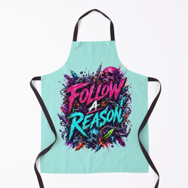 Item preview, Follow A Reason Cyberpunk Neon Graffiti Skull T-Shirt designed and sold by weeomano.