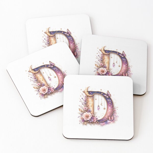 Item preview, .Celestial Floral Letter D designed and sold by DaryaArtFrance.