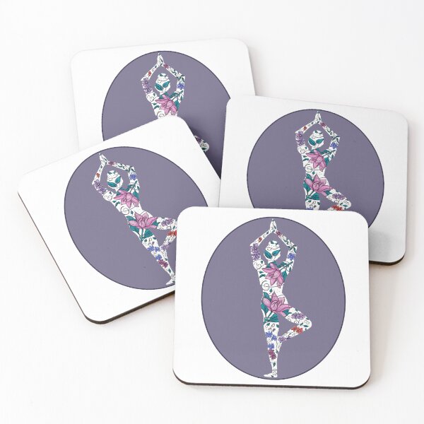 Item preview, Tree Pose - Purple Oval (Yoga Botanicals Series) designed and sold by Winooski Designs.