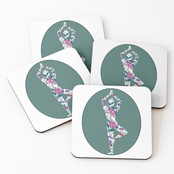 Item preview, Tree Pose - Green Oval (Yoga Botanicals Series) designed and sold by Winooski Designs.
