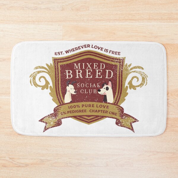 Item preview, Mixed Breed Social Club | Rescue Dog Gift | Mutt Varsity Shirt | Dog Mom Adopted Dog designed and sold by TheDogClub.