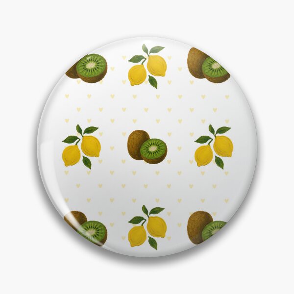 Item preview, kiwi and lemons on a background of hearts designed and sold by La-Bogi.