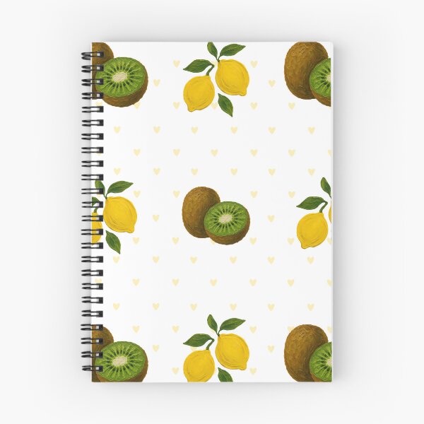 Item preview, kiwi and lemons on a background of hearts designed and sold by La-Bogi.