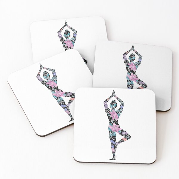 Item preview, Tree Pose - Black Silhouette (Yoga Botanicals Series) designed and sold by Winooski Designs.