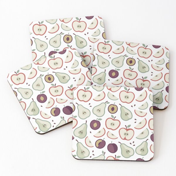 Item preview, Minimalist Retro Apples Pears and Plums Fruits Seamless Pattern designed and sold by DiNata.