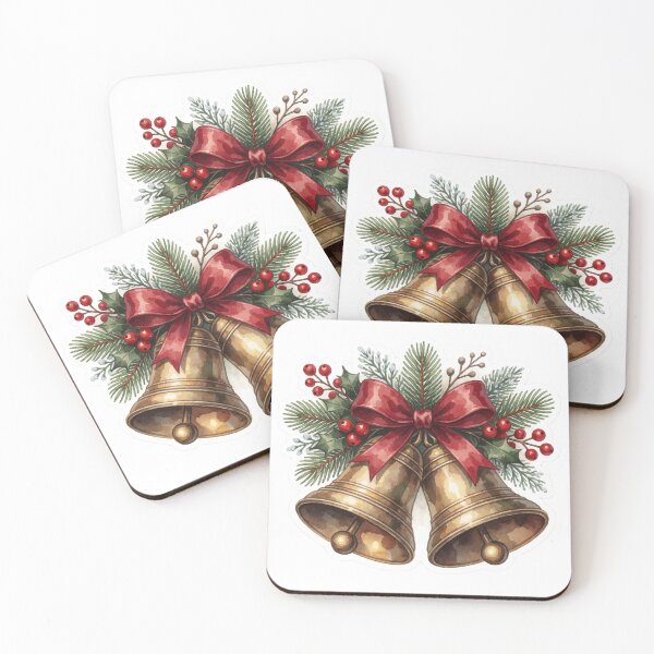 Item preview, Christmas Bells Sticker | Holiday Ribbon Decor designed and sold by AillustriaAK.