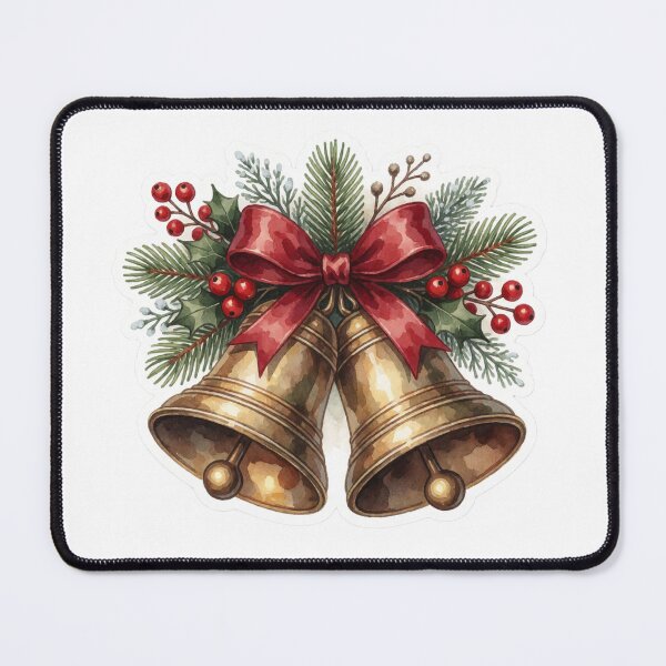 Item preview, Christmas Bells Sticker | Holiday Ribbon Decor designed and sold by AillustriaAK.