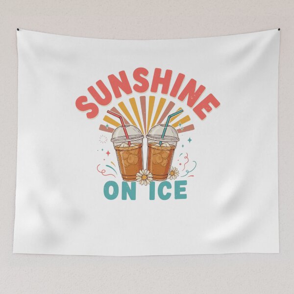 Item preview, Iced coffee and sun - Coffee and sunshine - Coffee lover -  Trendy summer - Summer graphic - Sunshine Vacation - Summer vibes - Summer travel - Iced coffee season designed and sold by JansenGS.