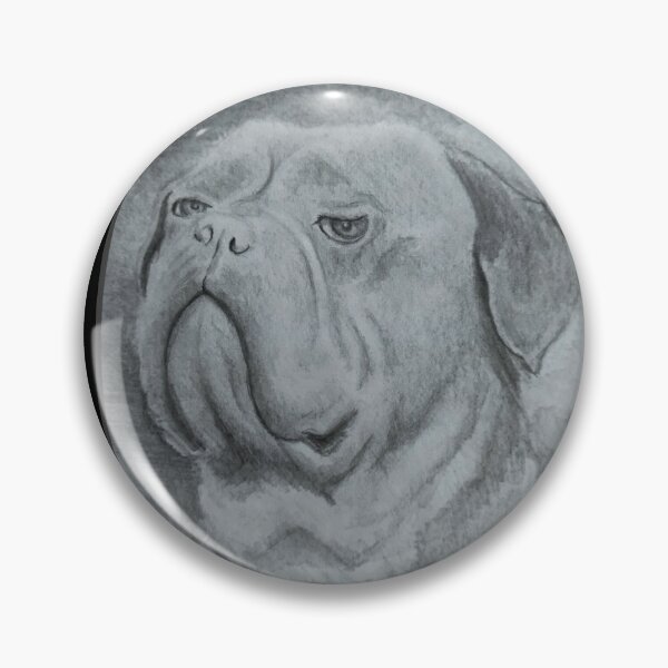 Item preview, Dog Pencil Sketch Portrait (Dogue de Bordeaux) designed and sold by Sky-99.