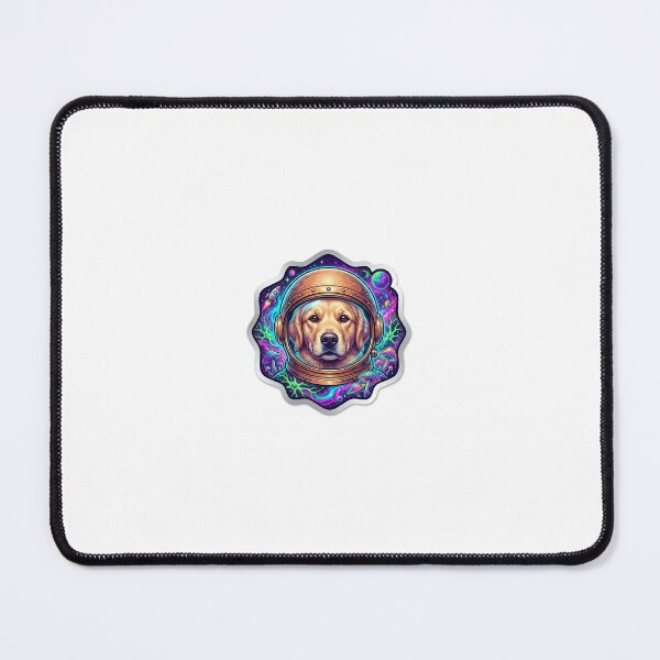 Item preview, Golden Retriever Cosmic Astronaut - Psychedelic Art designed and sold by NeonCosmos.