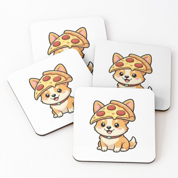 Item preview, Cute Kawaii Pepperoni Pizza Corgi Dog Sticker designed and sold by YALLABUY.