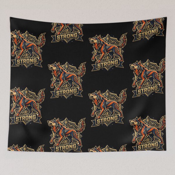 Item preview, Cute Wolf "Run With The Strong" Design  designed and sold by Henrysink.