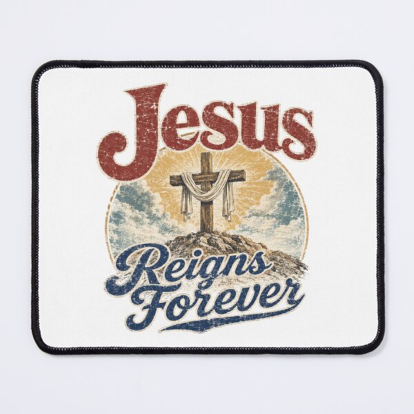 Item preview, Jesus Reigns Forever - Vintage Resurrection Cross Graphic designed and sold by Faithloveshop.