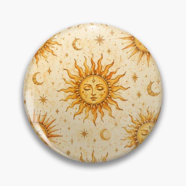 Item preview, Golden Celestial Suns | Watercolor Seamless Pattern designed and sold by ITSimagination.