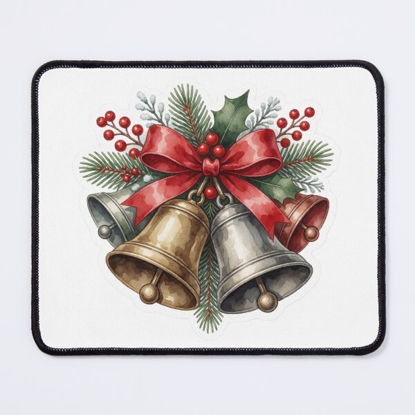 Item preview, Christmas Bells Sticker | Holiday Ribbon Decor designed and sold by AillustriaAK.
