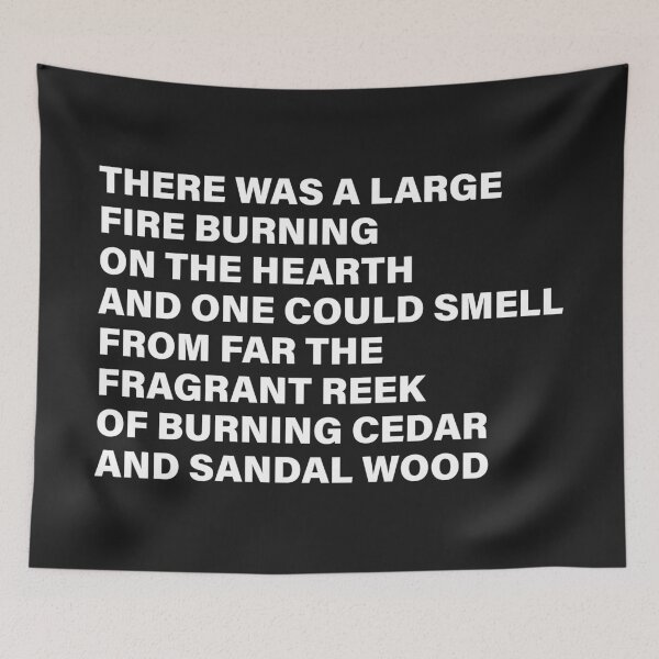 Item preview, The Fragrant Reek of Burning Cedar and Sandal Wood — The Odyssey Quote (Black Version) designed and sold by LiteraryRelics.
