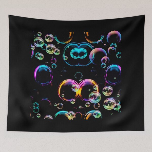 Item preview, Glowing Vibrant Colorful Soap Bubbles Aesthetic Art designed and sold by Core design hub .