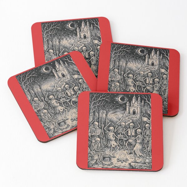 Item preview, Danse Macabre - Vintage Skeleton Woodcut designed and sold by Marginalia Workshop.