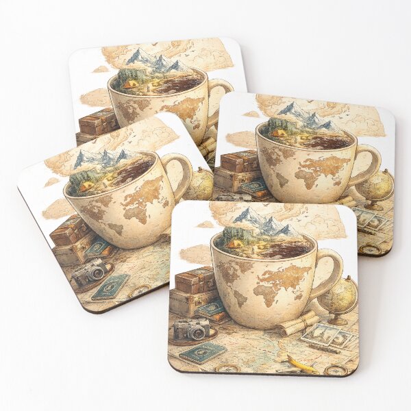 Item preview, Wanderlust Journey With Coffee Moments designed and sold by ali prints.