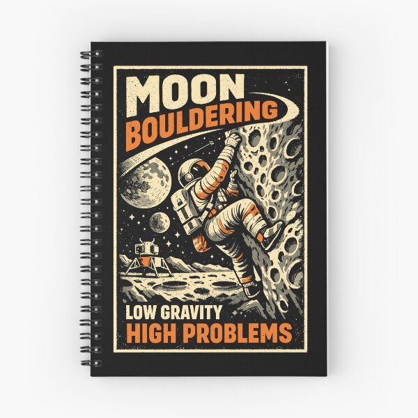 Item preview, Moon Bouldering: Vintage Astronaut Climbing Shirt designed and sold by Pineapple-Tree.