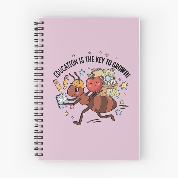 Item preview, Cute Ant Student Back to School Illustration - "Education is the Key to Growth"Educational & Motivational Graphic designed and sold by NinaCreator.