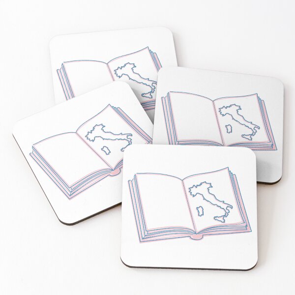 Item preview, Italian Boot Map on Open Book – Simple Line Art for Italy Lovers designed and sold by EmeraldeaArt.