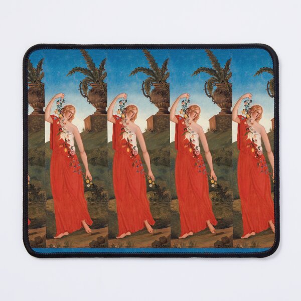 Item preview, Spring Woman in Red Robe With Flowers designed and sold by artofuniverse.