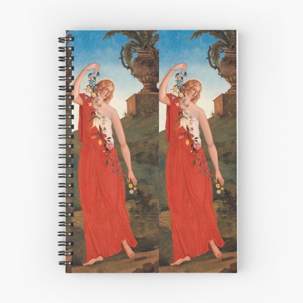 Item preview, Spring Woman in Red Robe With Flowers designed and sold by artofuniverse.