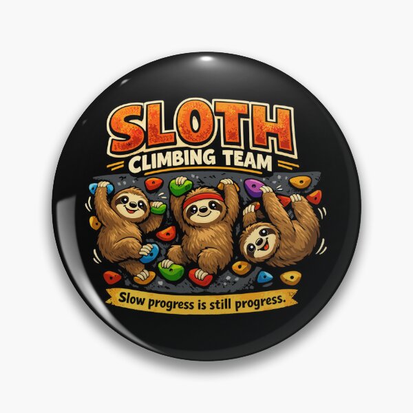 Item preview, Sloth Climbing Team – Comic Bouldering Design designed and sold by Pineapple-Tree.
