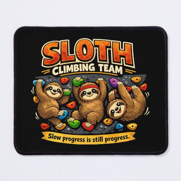 Item preview, Sloth Climbing Team – Comic Bouldering Design designed and sold by Pineapple-Tree.