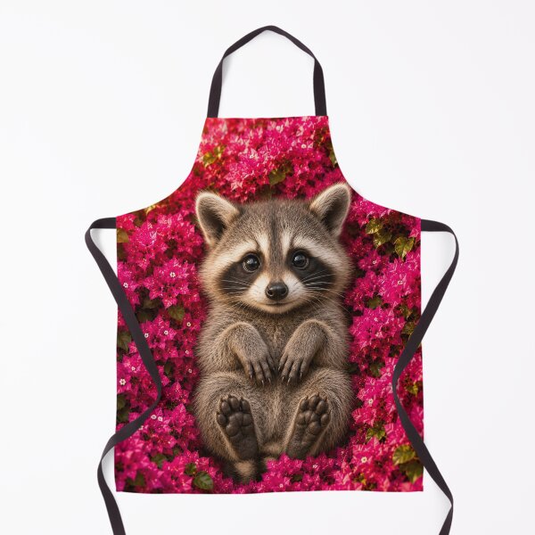 Item preview, Adorable Baby Raccoon in Bougainvillea designed and sold by Rohan132.