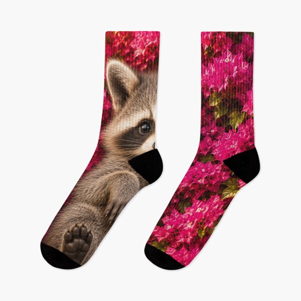 Item preview, Adorable Baby Raccoon in Bougainvillea designed and sold by Pure Craft.