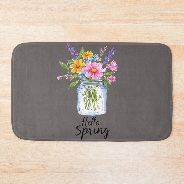 Item preview, Hello Spring Wildflower Mason Jar | Cottagecore Floral Bouquet Watercolor Design designed and sold by innerfaith.