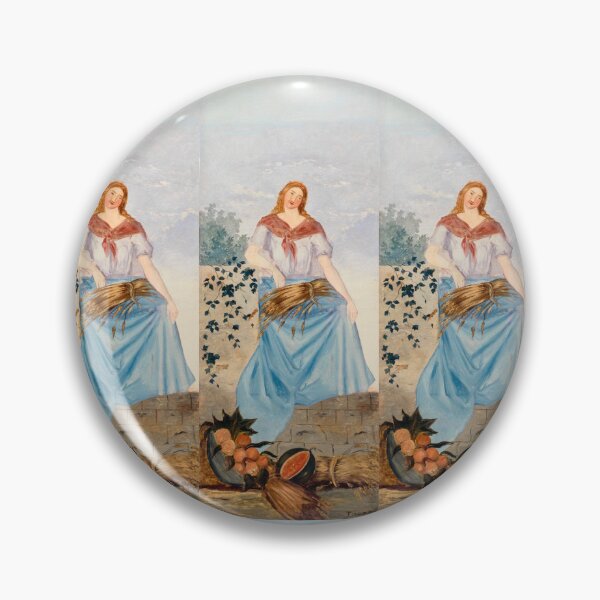 Item preview, Woman with Wheat Sheaf and Fruit Harvest designed and sold by artofuniverse.