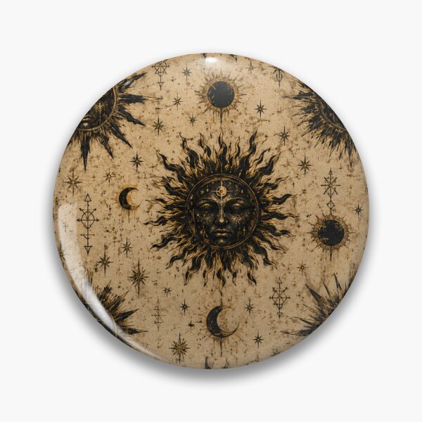 Item preview, Grimdark Suns of the Forgotten Age | Celestial Seamless Pattern designed and sold by ITSimagination.