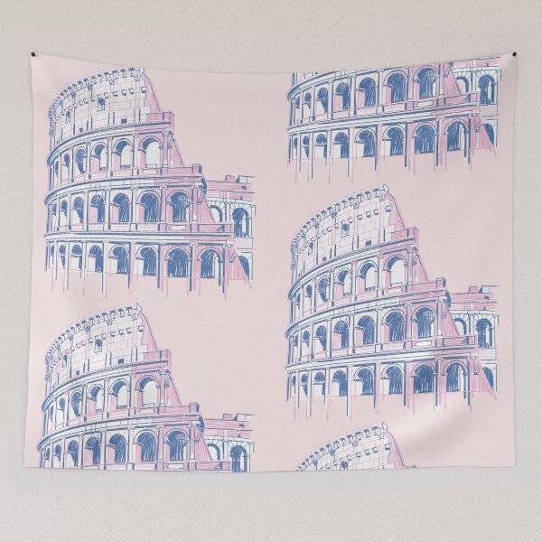 Item preview, Pastel Colosseum Sketch – Simple Rome Landmark Illustration designed and sold by EmeraldeaArt.