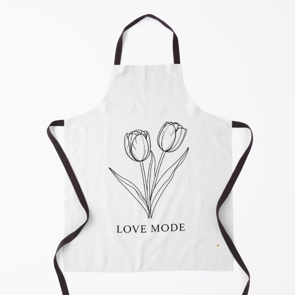 Item preview, LOVE MODE artwork LINE ART type minimalist tulips in black and white designed and sold by wallartofmio.
