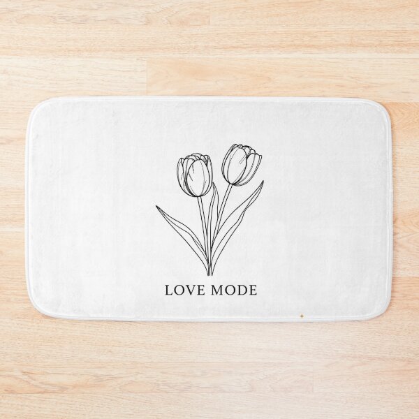Item preview, LOVE MODE artwork LINE ART type minimalist tulips in black and white  designed and sold by wallartofmio.