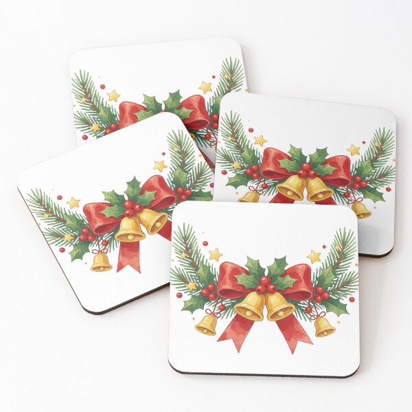Item preview, Christmas Bells Sticker | Holiday Ribbon Decor designed and sold by AillustriaAK.