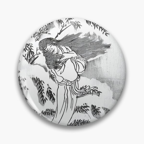 Item preview, Black and White Yuki Onna Japanese Ghost Art designed and sold by FineArtShirts.