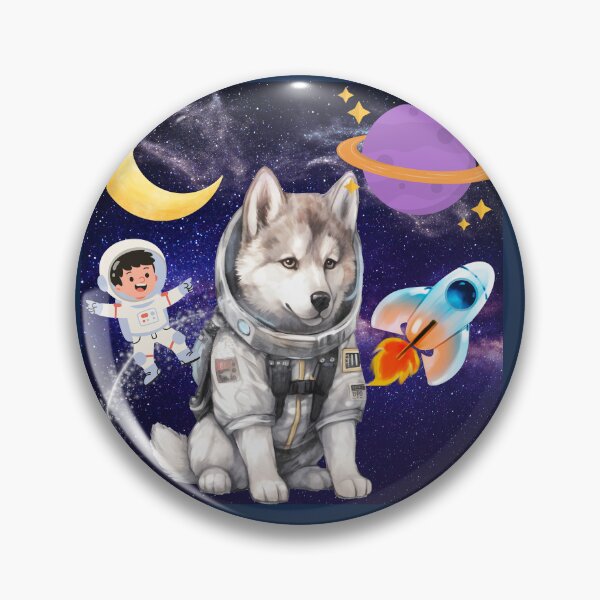 Item preview, Cosmic Husky Astronaut in Space designed and sold by DidiDesignShop.
