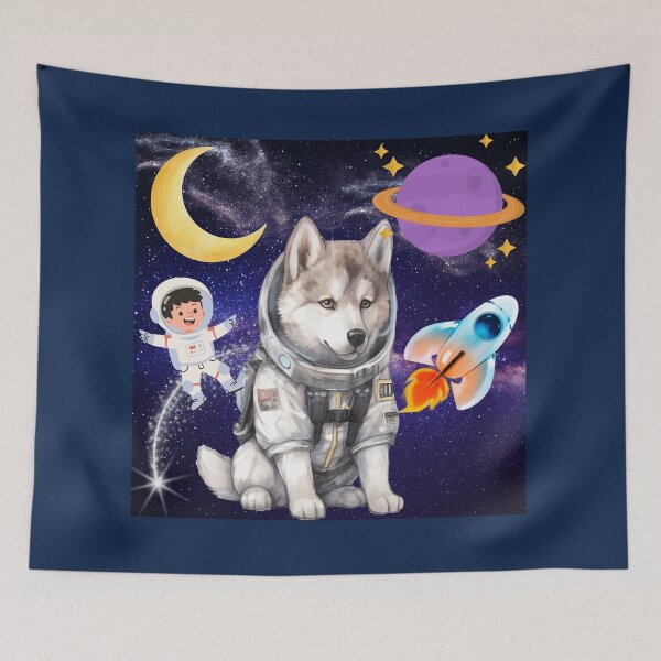 Item preview, Cosmic Husky Astronaut in Space designed and sold by DidiDesignShop.