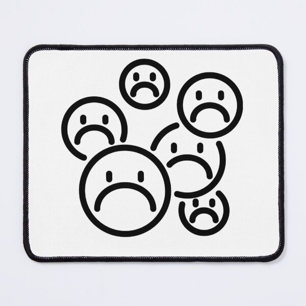 Item preview, Sad Faces Minimalist Doodle Pattern designed and sold by DailyDoodlesBySumbul.